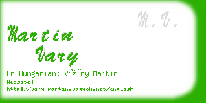 martin vary business card